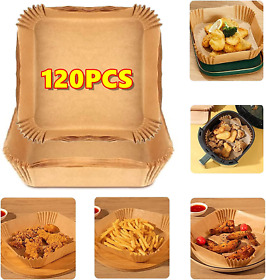 Air Fryer Disposable Square Paper Liners 120pcs 6.3 Inch Non-stick Baking Air Fryer Disposable Square Paper Liners 120pcs 6.3 Inch Non-stick Baking