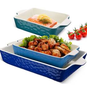 Aisbugur 774941776156 3pack Ceramic Baking Dish For Oven Large Casserole With Handles P