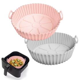 Aksdth 734077923374 2 Pack Air Fryer Silicone Liners Pot For 3 To 5 Qt Basket