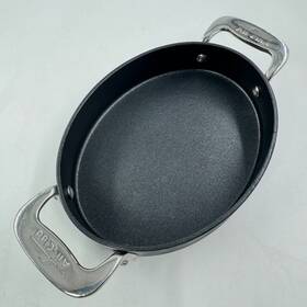 39900 All-clad Anodized Mini Oval Non Stick Baking Pan 7 Inch With Handles Ex Cond