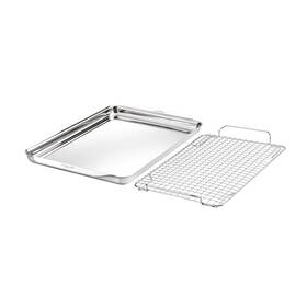All-clad J309s264 Allclad Stainless Steel Halfsheet Baking Pan 13 Inch X 21 With Cooling Rack Tri