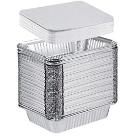 Aluminum Pans With Lids 8.5inch 6inch 50pack 2.25lb Capacity Disposable Foil Food Aluminum Pans With Lids 8.5inch 6inch 50pack 2.25lb Capacity Disposable Foil Food