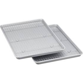 Amazon Basics 840095895569 Nonstick Baking Sheets And Cooling Rack Set Half Sheet Size