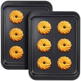 Amdongking 750225421110 Small Cookie Sheets Baking Pans Nonstick Carbon Steel 2pack 9.5 X