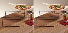 Bus312 American Metalcraft Inc. Universal Pizza Stand 12 Inch Sq. X 7 H Black Pack Of