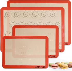 Amyone 711181042658 Silicone Baking Mats Set Of 4 Non Stick Reusable Liners For 11 Inch X17 H