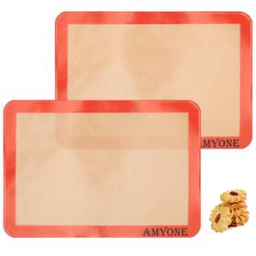 Amyone 772467342534 Quarter Sheet Silicone Baking Mat 2 Pcs Non-stick Mats Cooki