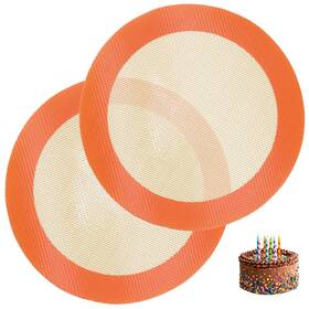 Amyone 779296510929 Round Silicone Baking Mats For 8 Inch Cake Pan Food Non-stick Reusable Si