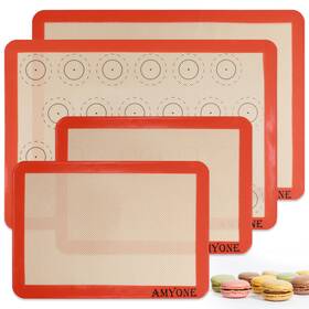 Amyone 782903786525 Best Silicone Baking Mats Set Of 4 Non Stick Reusable Liners For 11 Inch X17 Half