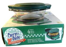 Anchor Hocking 076440820584 2 Quart Casserole Baking Dish W Carry Outs Insulated Food Carrier