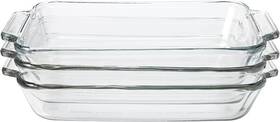 81936obl11 Anchor Hocking 2-quart Oven Basics Glass Sculpted Baking Dish Set Of 3
