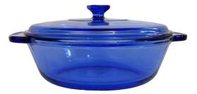 Usa-1036 Anchor Hocking Vintage Ovenware 9 Inch Cobalt Blue Glass 2 Quart Casserole Baking Dish Lid Usa Usa-1036 Anchor Hocking Vintage Ovenware 9 Inch Cobalt Blue Glass 2 Quart Casserole Baking Dish Lid Usa