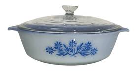 Usa-428 Anchor Hocking Vintage Fire-king 2 Quart Casserole Dish Blue #428 With Pyrex Lid Usa Usa-428 Anchor Hocking Vintage Fire-king 2 Quart Casserole Dish Blue #428 With Pyrex Lid Usa