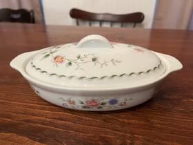 7821 Andrea Spring Night By Oval Casserole Baker Serving Dish With Lid #7821