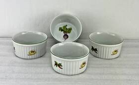 5554 Andrea By Sadek Vintage Set Of 4 Ramekins Vegetable Garden Oven-to-table