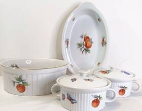 7651 Andrea By Sadek Fruit Oven To Table Cookware And Souffle Casserole Dish Set Of 6