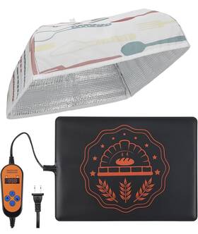 X15.7 Anphsin 445008865863 Thermostat Sourdough Warming Mat With Cover For Winter Proofing - 11.8 Inch Br X15.7 Anphsin 445008865863 Thermostat Sourdough Warming Mat With Cover For Winter Proofing - 11.8 Inch Br