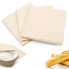 Anphsin-3pcs-bread-towel Anphsin 3pcs All-cotton Tea Towels For Baking Sourdough - 28 Inch Unbleached Bread Basket