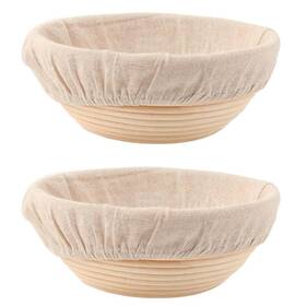 29csa04-3069 Anqtovp 8.5 Inch Bread Proofing Baskets Round Dough Bowls With Liners Perfect For