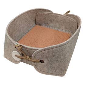 59536714 Anthropologie Heartfelt Bread Basket Terracotta Tile Warming Set Grey