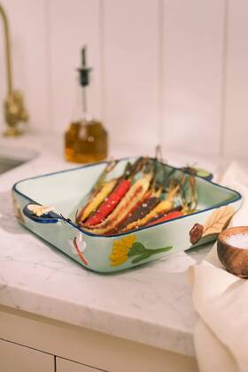 98952666 Anthropologie The Faye Icon Stoneware Square Baking Dish Fall Edition