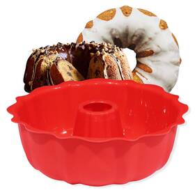 Aokinle 753318754065 Top-level Silicone Cake Mold Non Stick 9 Inch Fluted Tube Pan For Bakeware