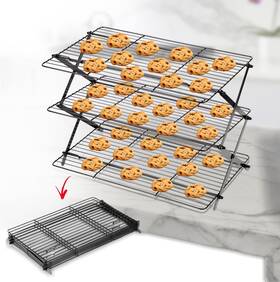 Arbelle Innovations 652026412734 3-tier Collapsible Cooling Rack For Baking - Expandable And Foldable Cookie Coo Arbelle Innovations 652026412734 3-tier Collapsible Cooling Rack For Baking - Expandable And Foldable Cookie Coo