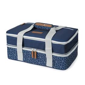 5-38986-14-0e Arctic Zone Navy Insulated Expandable Food Carrier Bag