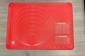 Mds5588 Art Cook Red Silicone Rolling And Baking Mat Non Stick Surface 11.75 Inch X 15.75