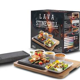 Ar-88100 Artestia Volcanic Lava Rock Cooking Stones For Steak - 2-piece 8.46 6.49in Stone With