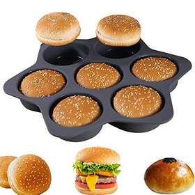 Atrccs 601673081053 Silicone Hamburger Bun Mold 7cavity Loaf Pan Baking Panpan Food