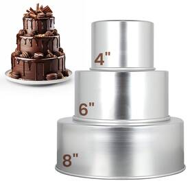 Aunt Shannons Kitchen 340446431611 Tall Round Cake Pans 4 Inch 6 8 Pan Set F