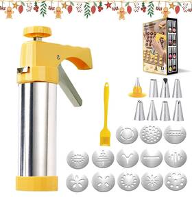 Auronp 766683864178 Cookie Press Stainless Steel Spritz For Baking Cook Auronp 766683864178 Cookie Press Stainless Steel Spritz For Baking Cook