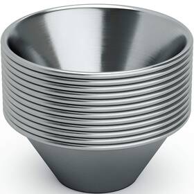 Avant Grub 810013939194 Pro Grade Stainless Steel 1.5 Oz Sauce Cups 12 Pack. Reusable Stackable Metal Po