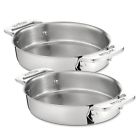 B8tqpcbbid Stainless Steel Oval Bakers Set Of Baking Bakeware Bake Oven