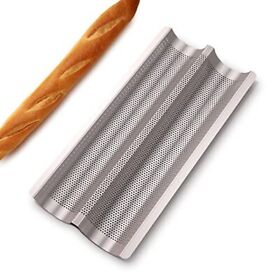 Baguette Pan Fulimax French Bread Pans For Baking Nonstick 2 Slots