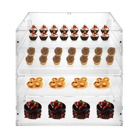 Gtyu589 Baiodnb 3 Tiers Acrylic Cake Display Countertop Bakery Food Transparen