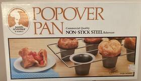 28614 Bakers Advantage By Roshco Vintage Popover Pan Commercial Weight Bakeware 6 Cup