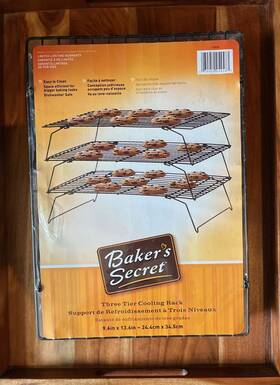 Bakers Secret 070950054583 3-tier Cooling Rack Nonstick Space-saving Dw Safe-new In Package