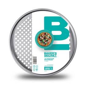 Bakers Secret 935780112817 Nonstick Pizza Crisper For Oven 14 Inch Aluminized Steel Baking Pan With H Bakers Secret 935780112817 Nonstick Pizza Crisper For Oven 14 Inch Aluminized Steel Baking Pan With H