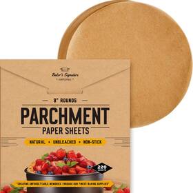 Bakers Signature 704751005061 220 Liners Heavy Duty 9 Inch Parchment Rounds Paper Baking Sheets Precut Bakers Signature 704751005061 220 Liners Heavy Duty 9 Inch Parchment Rounds Paper Baking Sheets Precut