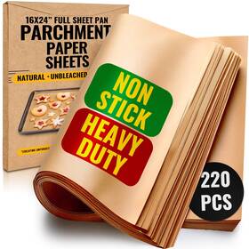 Bakers Signature 850023988386 220 Sheets Full Sheet Pan 16 X 24 Inch Parchment Paper Baking By Bak