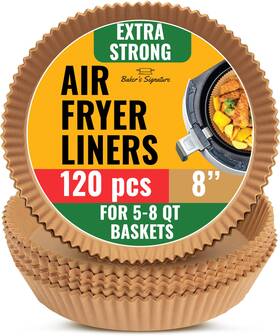 Bakers Signature 850023988553 Air Fryer Liners For Ninja 120 Pcs Round Disposable Airfryer Paper Bakers Signature 850023988553 Air Fryer Liners For Ninja 120 Pcs Round Disposable Airfryer Paper