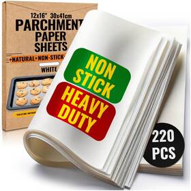 Bakers Signature 850023988690 220 Pcs 12x16 In Parchment Paper Sheets By Heavy-duty Precut Non-stick Bakers Signature 850023988690 220 Pcs 12x16 In Parchment Paper Sheets By Heavy-duty Precut Non-stick