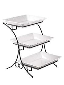Baking Set With Stand Tiered Serving 3 Tier Buffet Server Tray