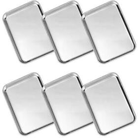 Baking Sheet Set Of 6 Stainless Steel Tray For Dinner Cookie 7.3 Baking Sheet Set Of 6 Stainless Steel Tray For Dinner Cookie 7.3