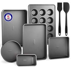 Bakken- Swiss 850045904418 Bakeware Set 8 Piece Non-stick Professional Home Multi Sized B