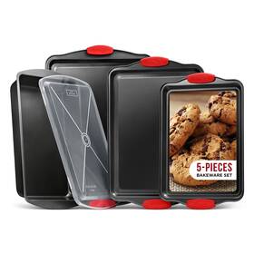 Bakken- Swiss 850045904500 Nonstick Cookie Sheet Pans Set Of 5 - Professional Quality Carbon Steel Bak Inch