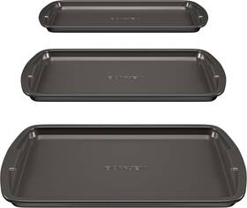 Bkwav3pgy Bakken- Swiss Cookie Sheet 3 Piece Set - Non-stick Gray