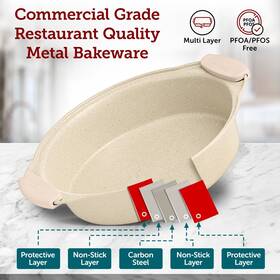 Bakkenmaster 850059994030 6-piece Deluxe Nonstick Baking Pan Set - Professional Grade Carb Bakkenmaster 850059994030 6-piece Deluxe Nonstick Baking Pan Set - Professional Grade Carb